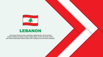 Lebanon Flag Abstract Background Design Template. Lebanon Independence Day Banner Cartoon Vector Illustration. Lebanon Cartoon