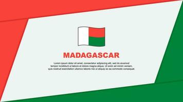 Madagascar Flag Abstract Background Design Template. Madagascar Independence Day Banner Cartoon Vector Illustration. Madagascar Banner
