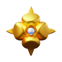 gold mandala 3d rendering icon illustration png