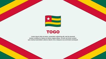 Togo Flag Abstract Background Design Template. Togo Independence Day Banner Cartoon Vector Illustration. Togo Template