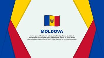 Moldova Flag Abstract Background Design Template. Moldova Independence Day Banner Cartoon Vector Illustration. Moldova Background