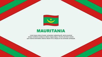 Mauritania Flag Abstract Background Design Template. Mauritania Independence Day Banner Cartoon Vector Illustration. Mauritania Template