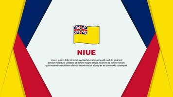 Niue Flag Abstract Background Design Template. Niue Independence Day Banner Cartoon Vector Illustration. Niue Background