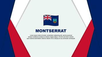 Montserrat Flag Abstract Background Design Template. Montserrat Independence Day Banner Cartoon Vector Illustration. Montserrat Background