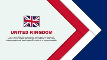United Kingdom Flag Abstract Background Design Template. United Kingdom Independence Day Banner Cartoon Vector Illustration. United Kingdom Cartoon