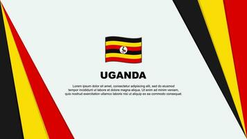 Uganda Flag Abstract Background Design Template. Uganda Independence Day Banner Cartoon Vector Illustration. Uganda Flag