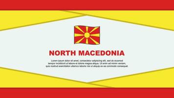 North Macedonia Flag Abstract Background Design Template. North Macedonia Independence Day Banner Cartoon Vector Illustration. North Macedonia Vector