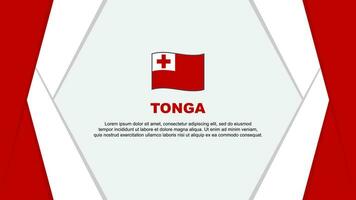 Tonga Flag Abstract Background Design Template. Tonga Independence Day Banner Cartoon Vector Illustration. Tonga Background