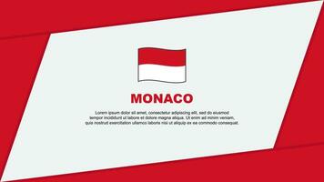 Monaco Flag Abstract Background Design Template. Monaco Independence Day Banner Cartoon Vector Illustration. Monaco Banner