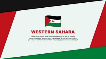 Western Sahara Flag Abstract Background Design Template. Western Sahara Independence Day Banner Cartoon Vector Illustration. Western Sahara Banner