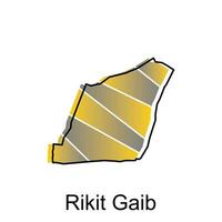 Rikit Gaib map City. vector map of province Aceh capital Country colorful design, illustration design template on white background