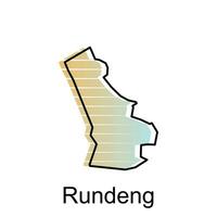 Map of Rundeng City illustration design Abstract, designs concept, logos, logotype element for template. vector