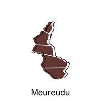 Map of Meureudu City illustration design Abstract, designs concept, logos, logotype element for template. vector