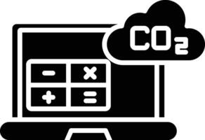 Carbon Footprint Calculator Vector Icon