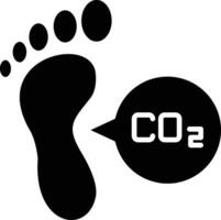 carbón huella vector icono