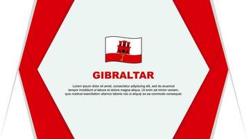 Gibraltar Flag Abstract Background Design Template. Gibraltar Independence Day Banner Cartoon Vector Illustration. Gibraltar Background