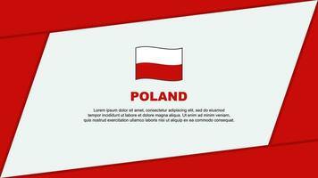 Poland Flag Abstract Background Design Template. Poland Independence Day Banner Cartoon Vector Illustration. Poland Banner