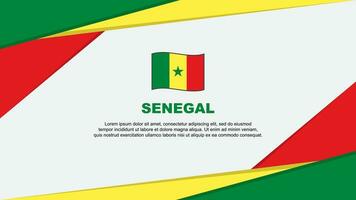 Senegal Flag Abstract Background Design Template. Senegal Independence Day Banner Cartoon Vector Illustration. Senegal