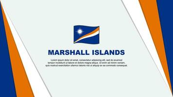 Marshall Islands Flag Abstract Background Design Template. Marshall Islands Independence Day Banner Cartoon Vector Illustration. Marshall Islands Flag