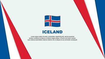 Islandia bandera resumen antecedentes diseño modelo. Islandia independencia día bandera dibujos animados vector ilustración. Islandia bandera