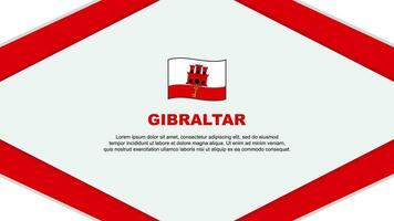 Gibraltar Flag Abstract Background Design Template. Gibraltar Independence Day Banner Cartoon Vector Illustration. Gibraltar Template