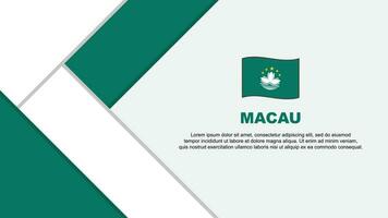 Macau Flag Abstract Background Design Template. Macau Independence Day Banner Cartoon Vector Illustration. Macau Illustration