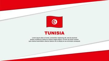 Tunisia Flag Abstract Background Design Template. Tunisia Independence Day Banner Cartoon Vector Illustration. Tunisia Design