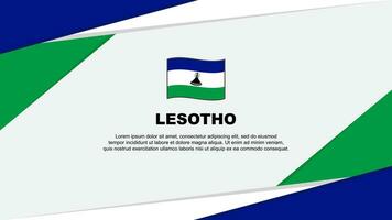 Lesotho Flag Abstract Background Design Template. Lesotho Independence Day Banner Cartoon Vector Illustration. Lesotho