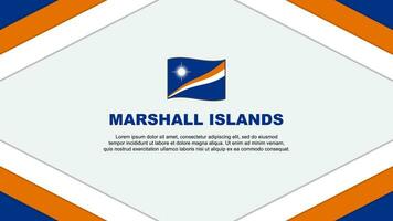 Marshall Islands Flag Abstract Background Design Template. Marshall Islands Independence Day Banner Cartoon Vector Illustration. Marshall Islands Template