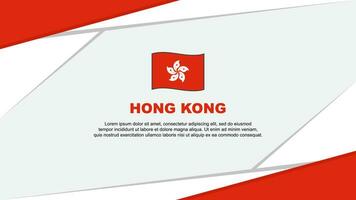 Hong Kong Flag Abstract Background Design Template. Hong Kong Independence Day Banner Cartoon Vector Illustration. Hong Kong