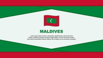 Maldives Flag Abstract Background Design Template. Maldives Independence Day Banner Cartoon Vector Illustration. Maldives Vector