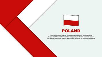 Poland Flag Abstract Background Design Template. Poland Independence Day Banner Cartoon Vector Illustration. Poland Illustration