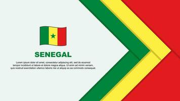 Senegal Flag Abstract Background Design Template. Senegal Independence Day Banner Cartoon Vector Illustration. Senegal Cartoon