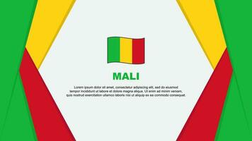 Mali Flag Abstract Background Design Template. Mali Independence Day Banner Cartoon Vector Illustration. Mali Background