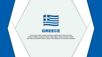 Greece Flag Abstract Background Design Template. Greece Independence Day Banner Cartoon Vector Illustration. Greece Background