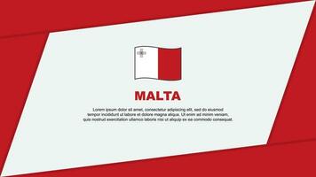 Malta Flag Abstract Background Design Template. Malta Independence Day Banner Cartoon Vector Illustration. Malta Banner