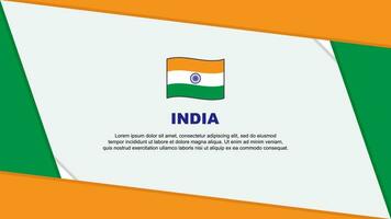 India Flag Abstract Background Design Template. India Independence Day Banner Cartoon Vector Illustration. India Independence Day