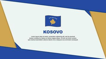 Kosovo Flag Abstract Background Design Template. Kosovo Independence Day Banner Cartoon Vector Illustration. Kosovo Independence Day