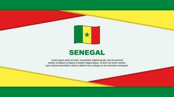 Senegal Flag Abstract Background Design Template. Senegal Independence Day Banner Cartoon Vector Illustration. Senegal Vector