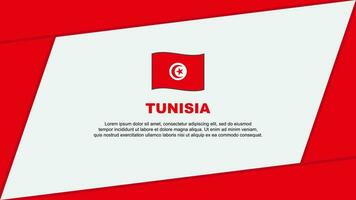 Tunisia Flag Abstract Background Design Template. Tunisia Independence Day Banner Cartoon Vector Illustration. Tunisia Banner