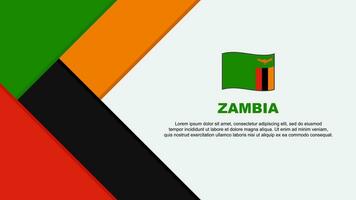 Zambia Flag Abstract Background Design Template. Zambia Independence Day Banner Cartoon Vector Illustration. Zambia Illustration