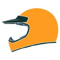 retro helmet vector flat design