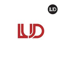 letra Lud monograma logo diseño vector