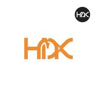 letra hmx monograma logo diseño vector