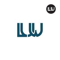 letra Luw monograma logo diseño vector