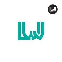 Letter LWJ Monogram Logo Design vector