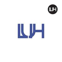 letra luh monograma logo diseño vector