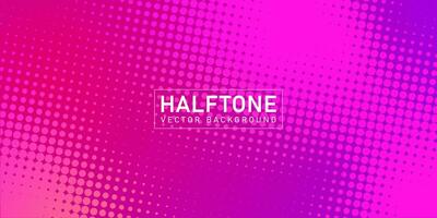 Color halftone texture, abstract pink dotted gradient background vector