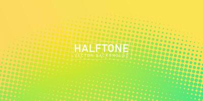 Color halftone texture, abstract yellow green dotted gradient background vector