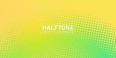 Color halftone texture, abstract yellow green dotted gradient background vector